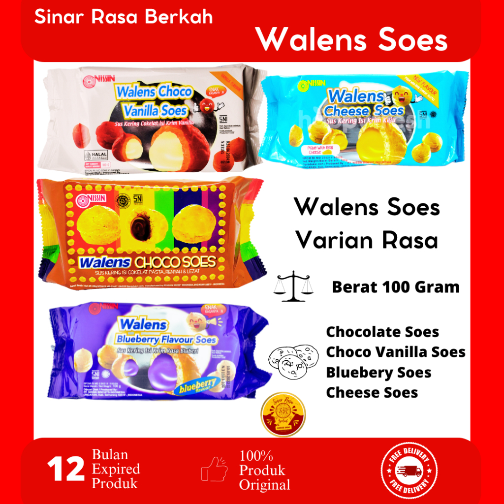Jual Nissin Walens Soes Varian Rasa 100 gr | Shopee Indonesia