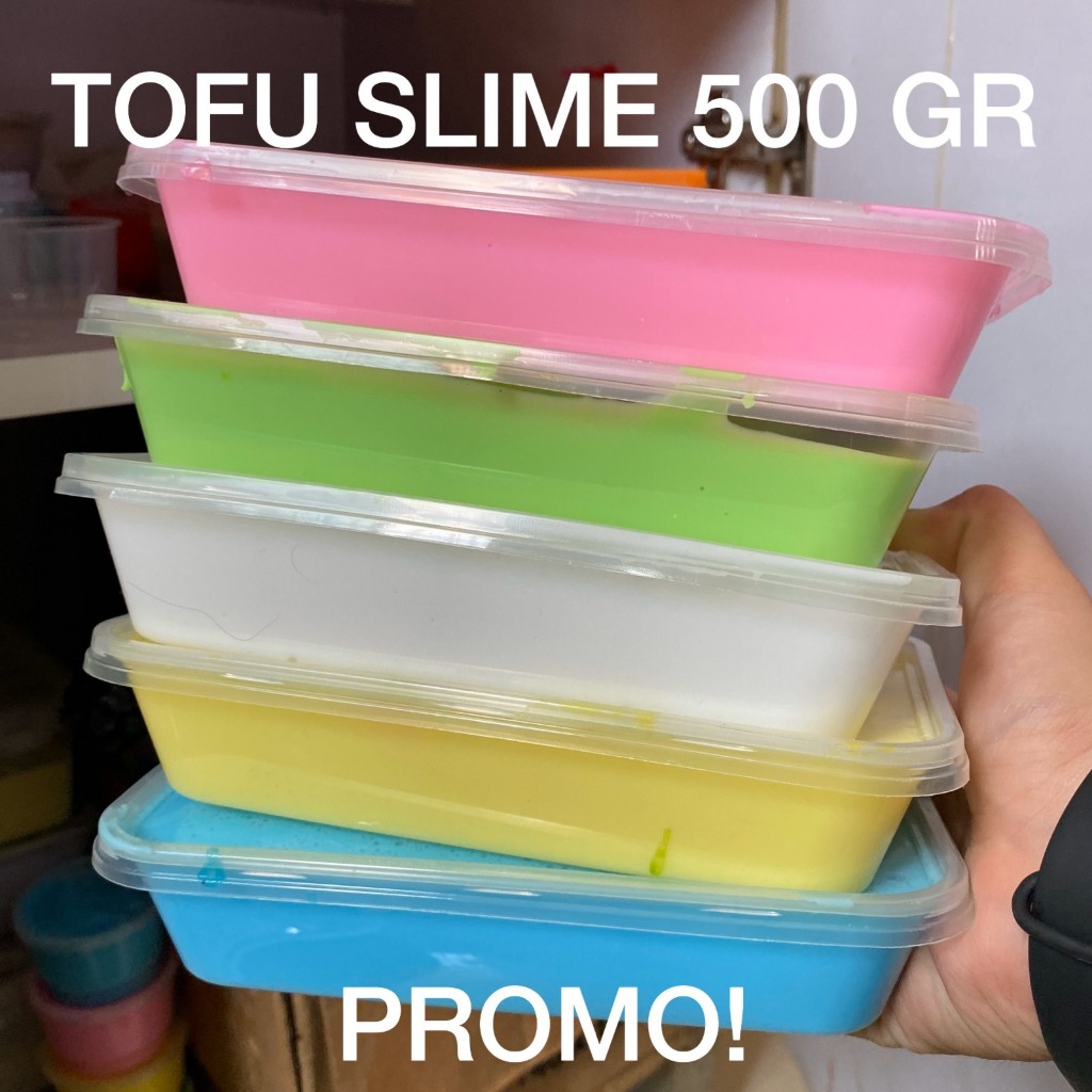 Jual (COD) TERMURAH TOFU SLIME 500GR | SLIME BT21 MURAH | SLIME BOBA ...