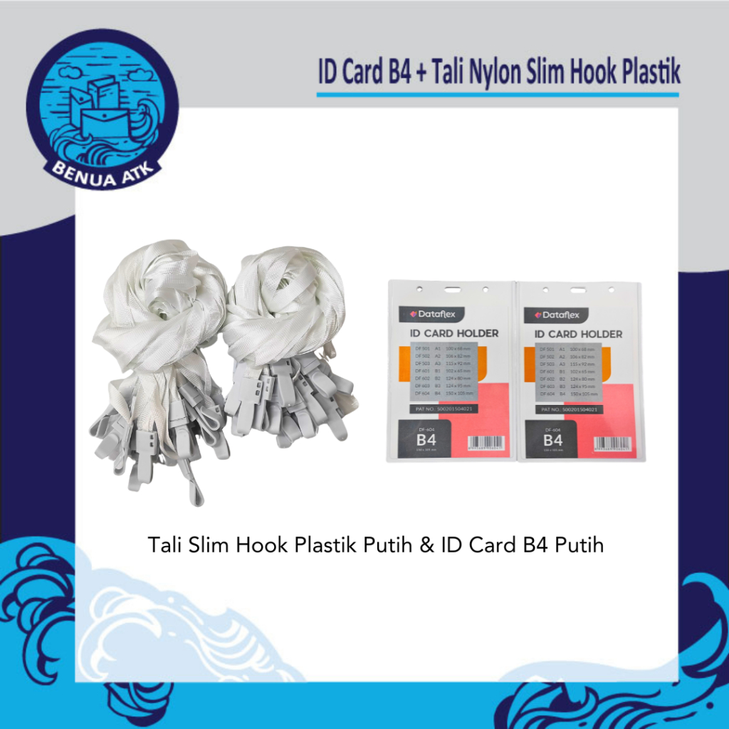 Jual Bundling Id Card B4 Tali Nylon Slim Hook Plastik [cbt Nylk