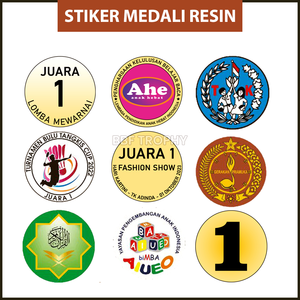 Jual Stiker Medali Resin Custom Sticker | Shopee Indonesia