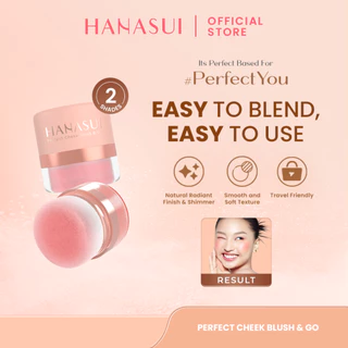 Hanasui Perfect Cheek Blush & Go Powder - Blush On Powder Natural Radiant Finish Melembabkan Cerah Antioksidan