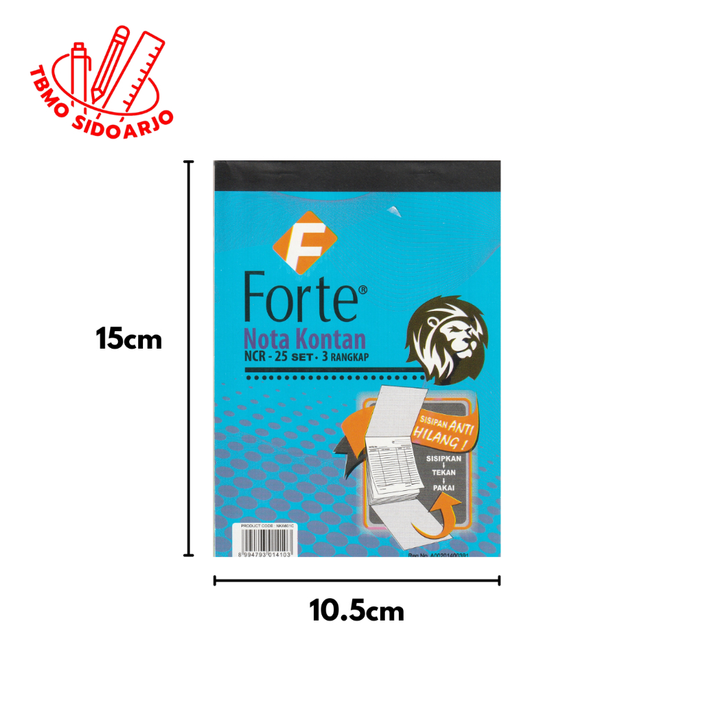 Jual TBMO Nota Kontan Forte Kecil 3ply K3 Per Pcs | Shopee Indonesia