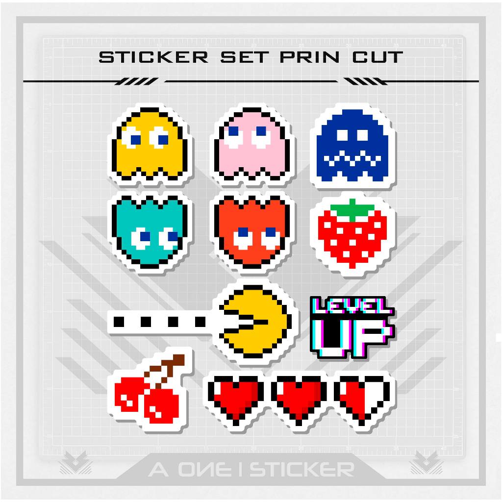 Jual STIKER TEMPEL PRINT CUT PACMAN / STIKER / STICKER / STIKER HP ...