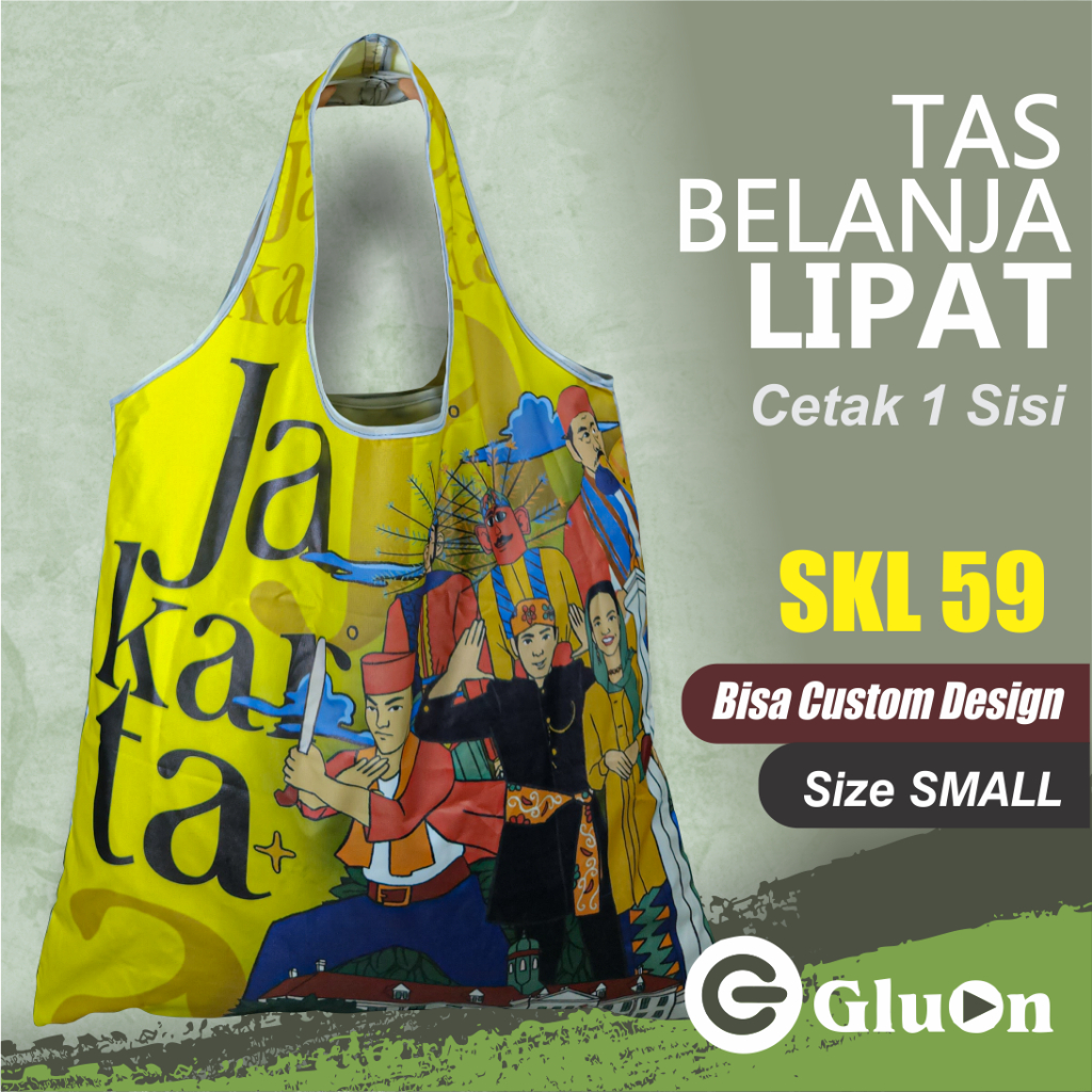 Jual Shopping Bag Lipat Tas Belanja Lipat Totebag Lipat Gluon Singapore Jakarta Dubai Size Small