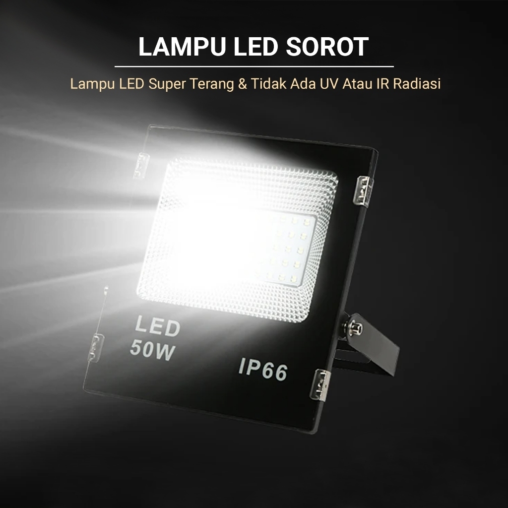 Jual Lampu Sorot LED 10W 20W 30W 50W 100W 200W / Outdoor/ Tembak ...