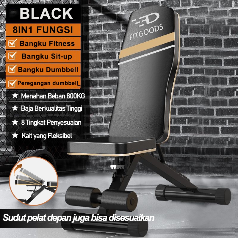 Jual Adjustable Folding Fitness Bench Sport Sit Up Bench