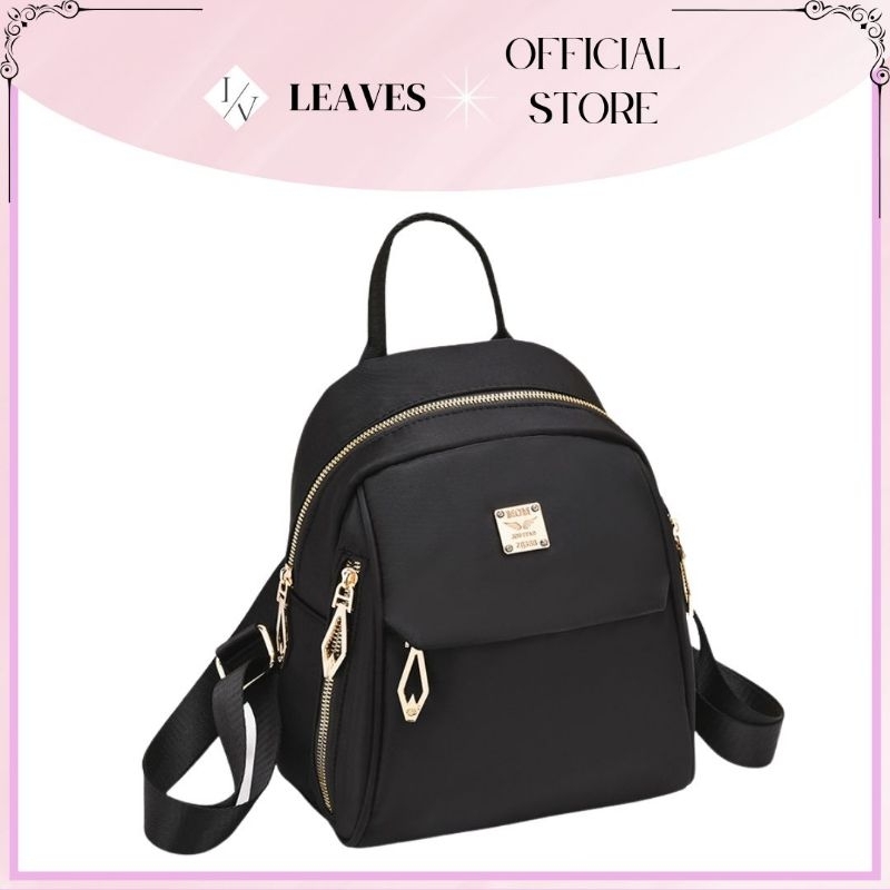 Jual LEAVES Mini Urban Backpack - Tas Ransel Wanita Stylish Nylon Anti ...
