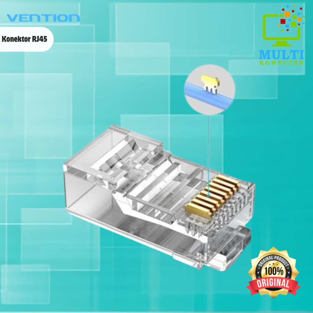 Jual Modular Connector Vention RJ45 UTP CAT6 IDD 10 Pcs Ethernet ...