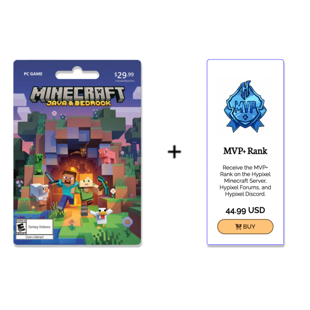 Jual Hypixel Rank MVP+ Minecraft Java Edition | Shopee Indonesia