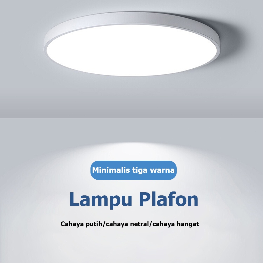 Jual Lampu Plafon Minimalis 3 Warna Lampu Led Plafon Rumah Ceiling ...