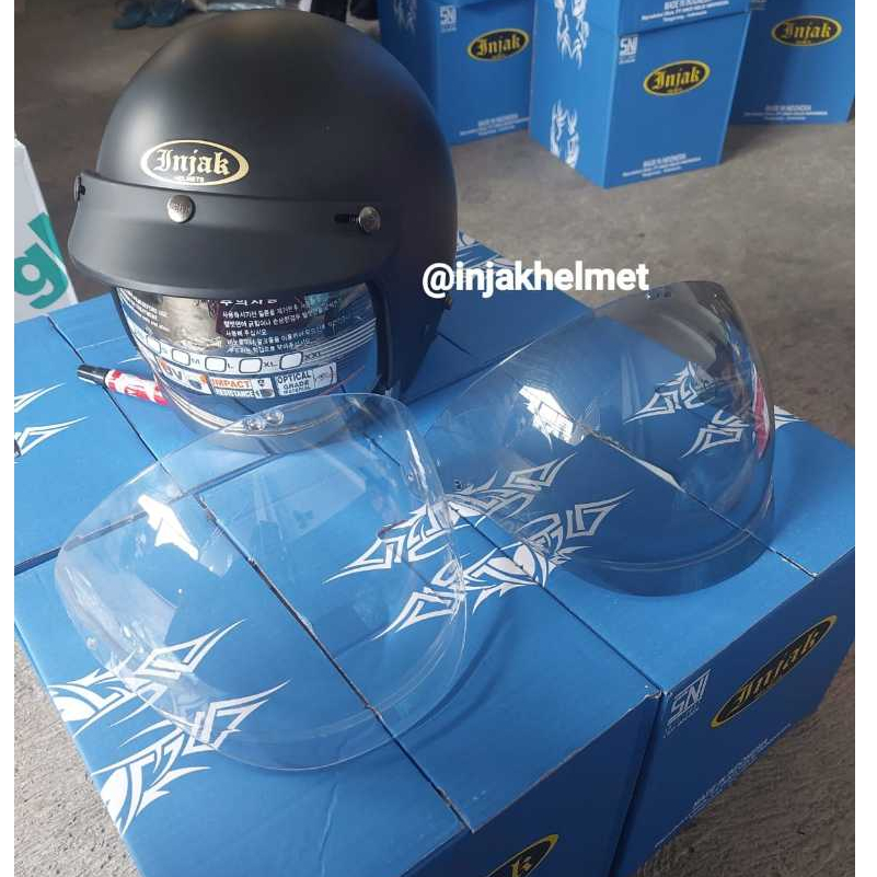 Jual INJAK HELMET KACA HELM INJAK 06 RETRO VISOR INNER | Shopee Indonesia