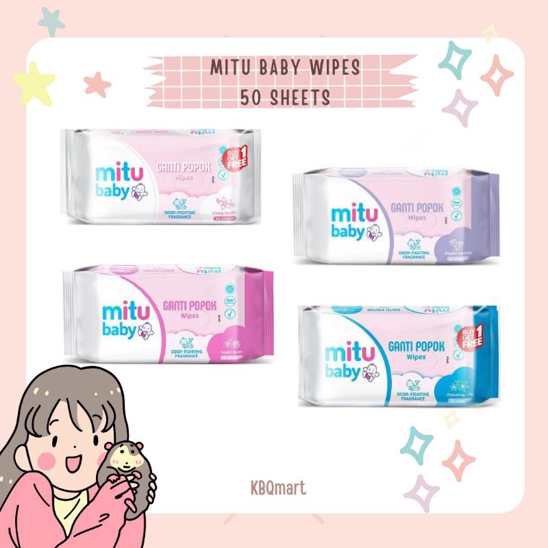 Jual MITU BABY WIPES 50 SHEETS | Shopee Indonesia