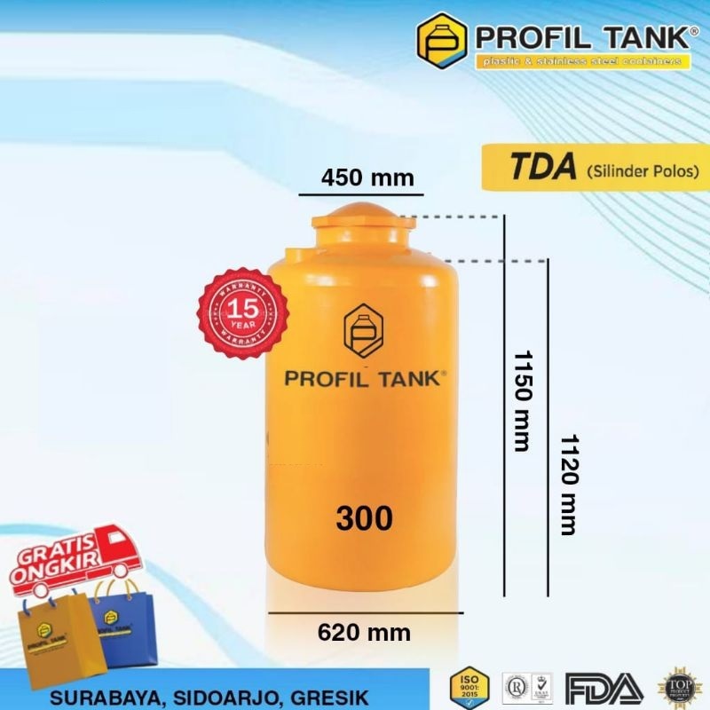 Jual Tandon Air Tangki Air Toren Air Murah Profil Tank Ukuran 300 Liter Invoice Shopee 6340