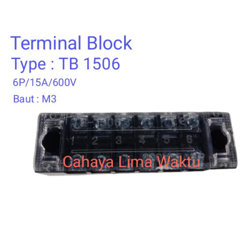 Jual Terminal Block Blok 15A 6P ( TB 1506 ) 600V | Shopee Indonesia