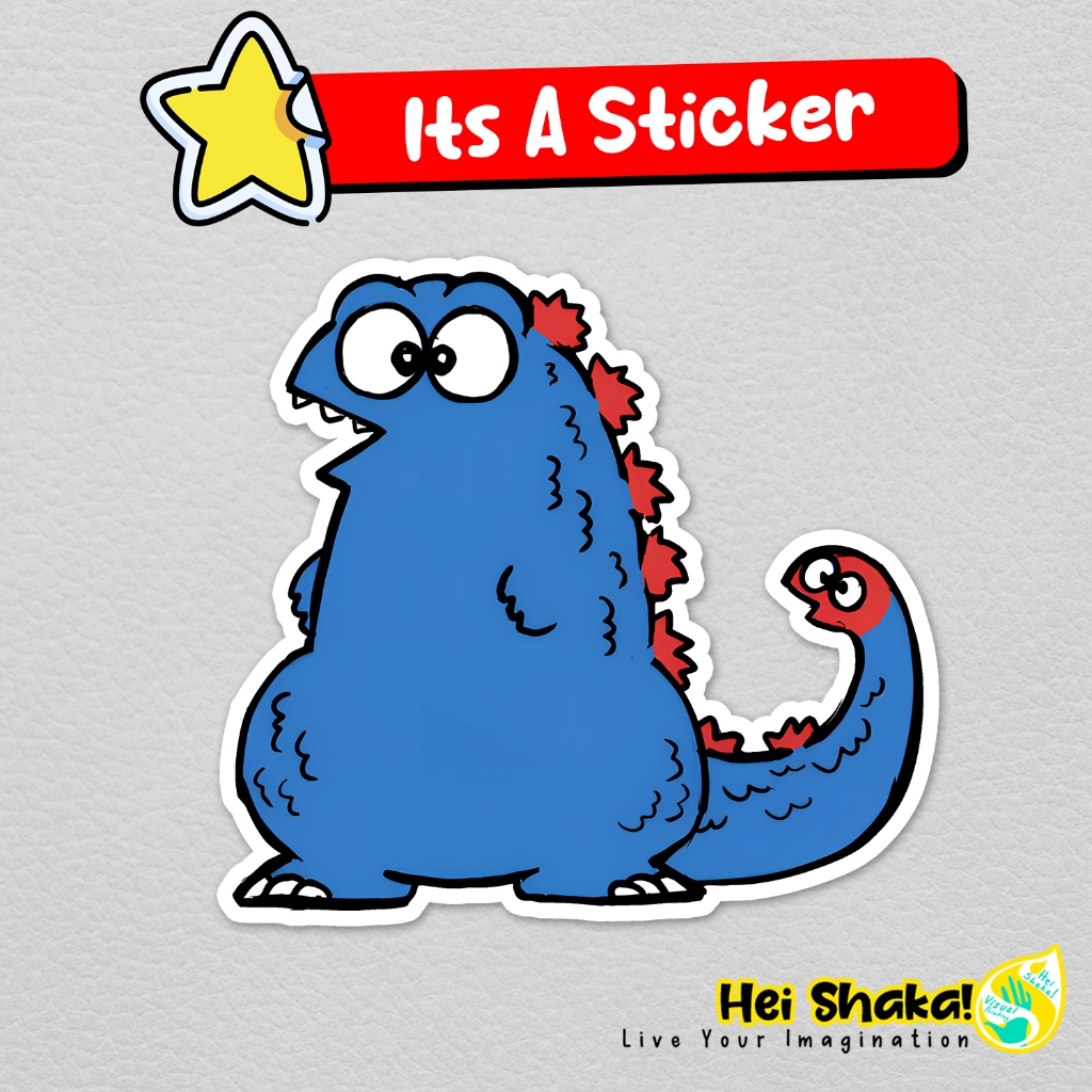 Jual Stiker Cute Monster Godzilla Sticker Kaiju Bahan Vinyl Anti Air ...