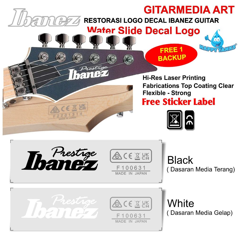 Jual LOGO IBANEZ PRESTIGE JAPAN_LOGO IBANEZ_LOGO_PRESTIGE_DECAL IBANEZ ...