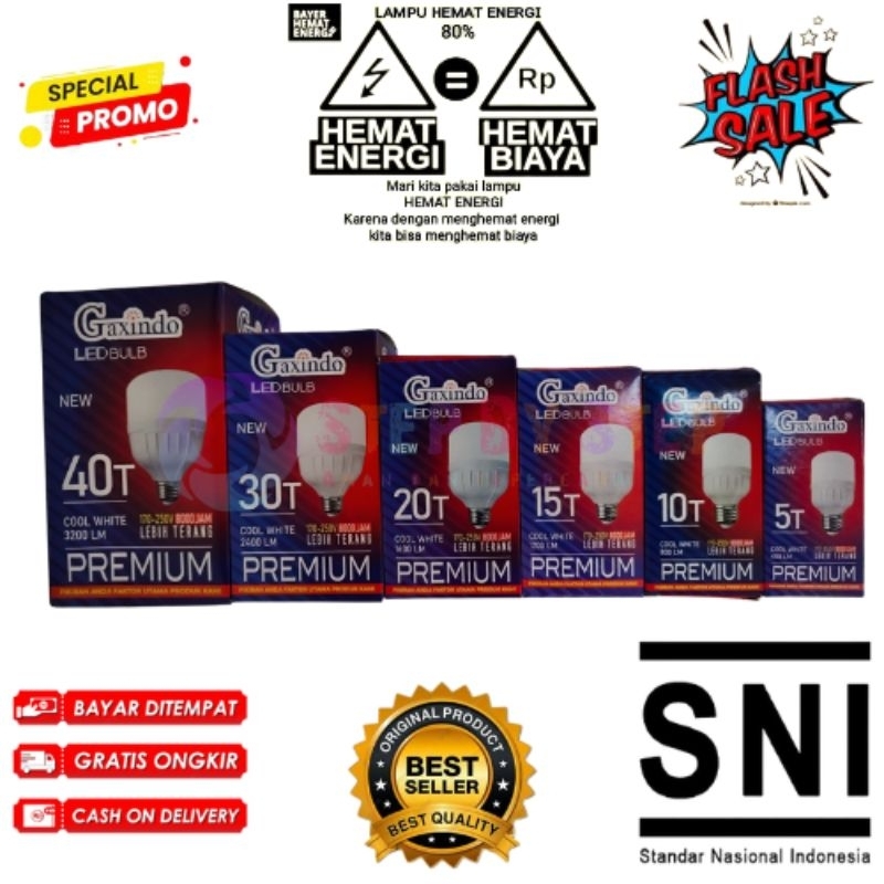 Jual LAMPU LED PREMIUM 5 WATT / 10 WATT / 15 WATT / 20 WATT / 30 WATT