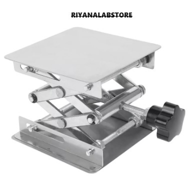 Jual Stainles steel labjack lab jack lift platform stand rack 20 cm x ...