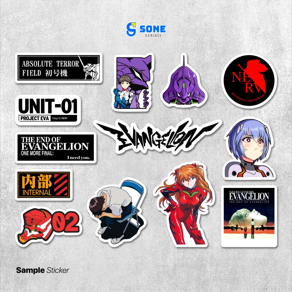Jual Sticker Pack Evangelion Mecha Neon Genesis Paper Vinyl Waterproof ...