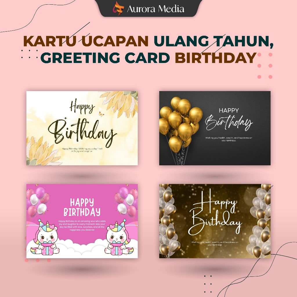 Jual Kartu Ucapan Ulang Tahun Greeting Card Birthday Ucapan Ultah