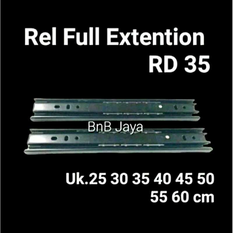 Jual Rel Full Extention MURAH RD 35 Panjang 45 cm - per Pasang Ril ...