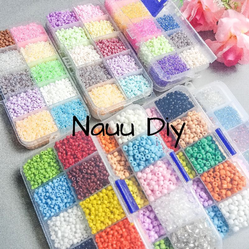 Jual NAUU DIY - Set Mote Manik Manik Box 3mm | Shopee Indonesia