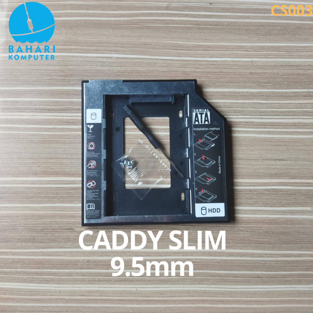 Jual Casing HDD Caddy 9.5 mm Slim untuk pengganti dvd laptop | Shopee ...