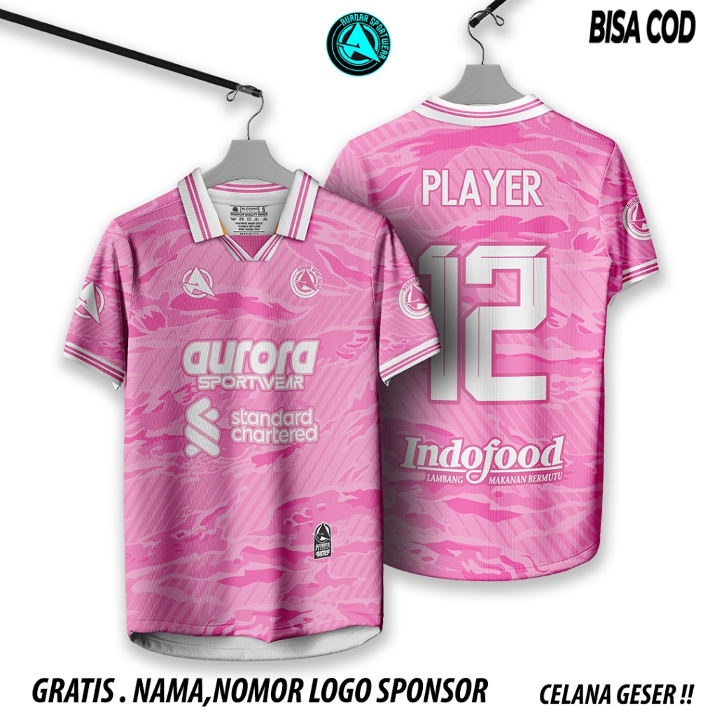 Jual Jersey futsal pink printing jersey bola jersey retro baju bola ...