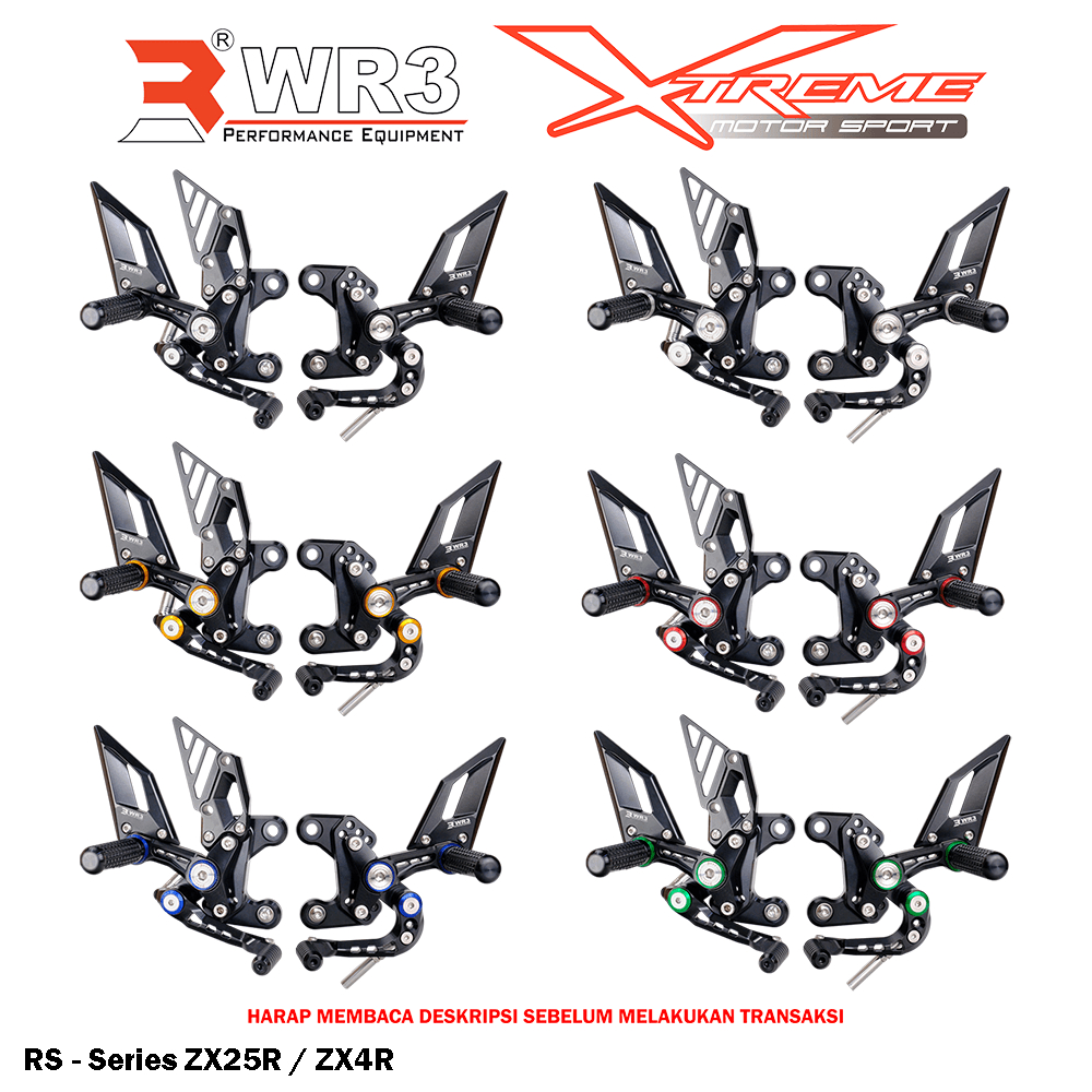 Jual Footstep Rearset Underbone Racing WR3 RS - Series ZX25R ZX25RR ...