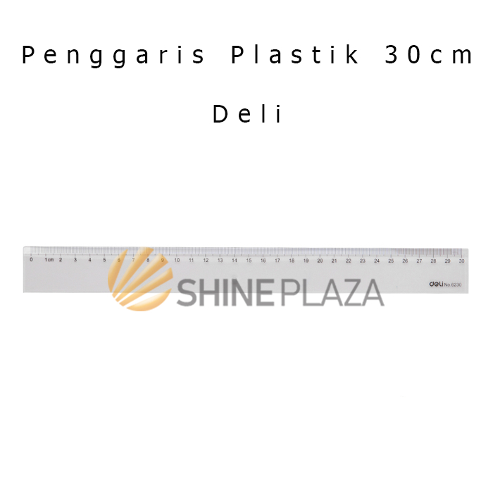 Jual Penggaris Plastik Deli 30cm E6230 - Plastic Ruler Deli 30 cm ...