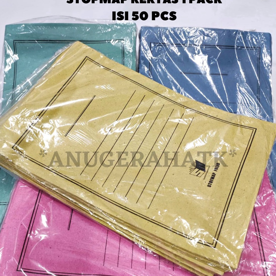 Jual Pasti Untung 1PACK5 Pcs Stopmap Kertas Folio Map Kertas ISI 5 MAP ...