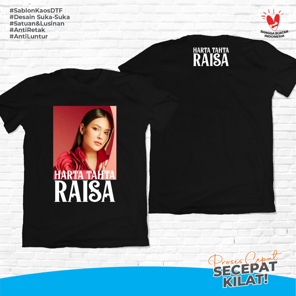 Jual Kaos Harta Tahta Raisa - Baju Kata Kata - T-Shirt Viral Combed ...