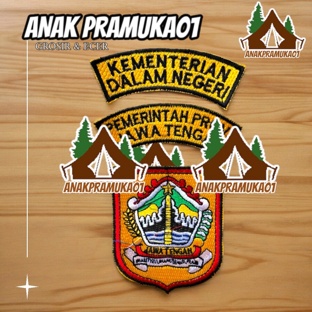 Jual Logo pemprov jawa tengah bordir / bed logo pppk jawa tengah ...