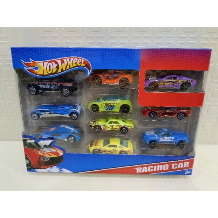 Jual mainan mobil diecast hotwheel racing car isi 10 pcs 1699-10 ...