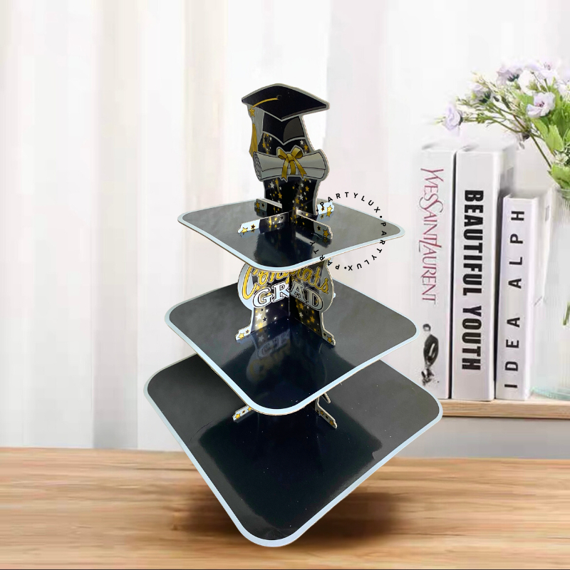Jual Tatakan Kue Graduation / Cupcake Stand Wisuda / Stand Cupcake 3 ...