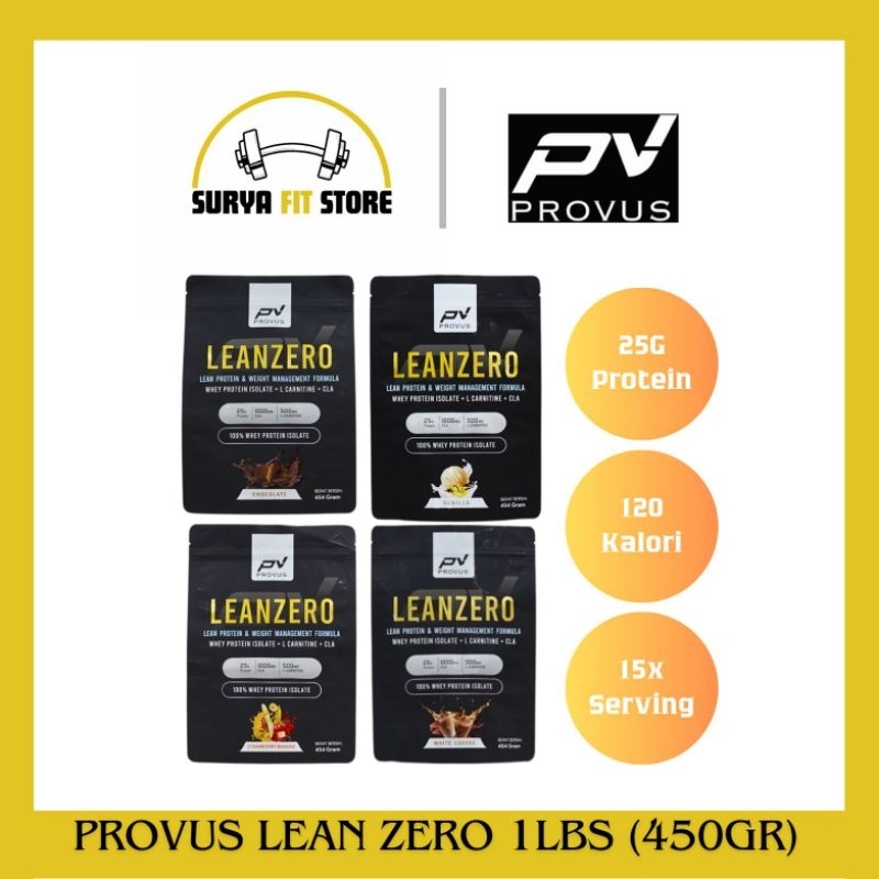 Jual Provus Leanzero Lean Zero Whey Protein Isolate + Fat Burner 1lbs ...