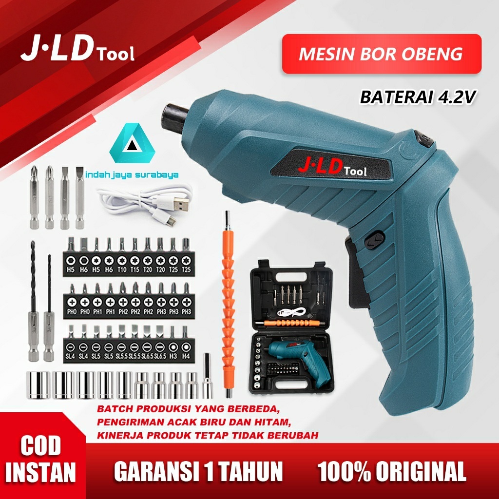 Jual Mesin Bor Cordless Mini Pcs Set V Jld Screwdriver Baterai