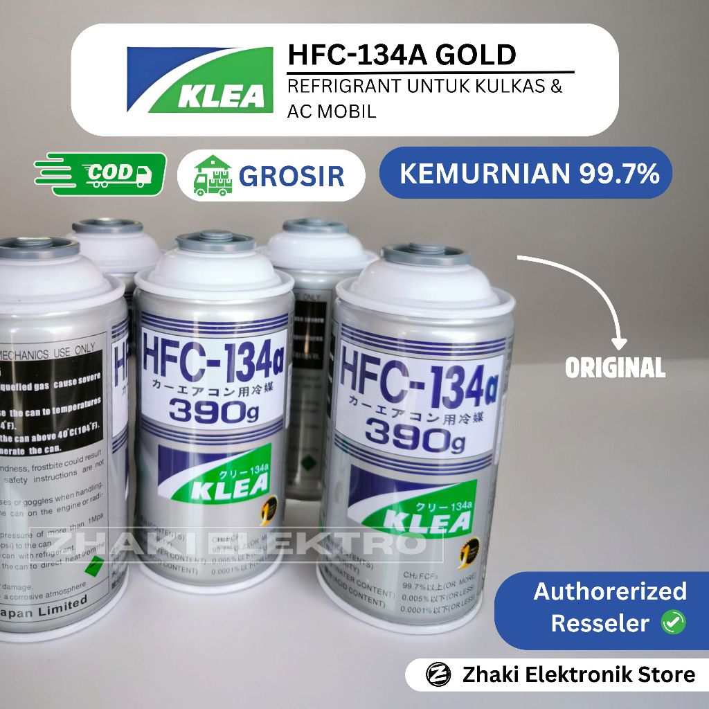 Jual REFRIGERANT‼️FREON KLEA R134A GOLD KALENG 390gram [ L003 ...