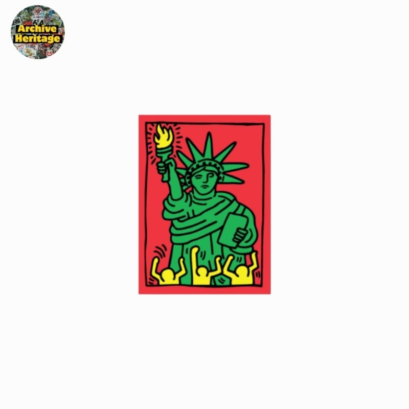 Jual sticker Keith Haring statue of liberty stiker art artwork graphic ...