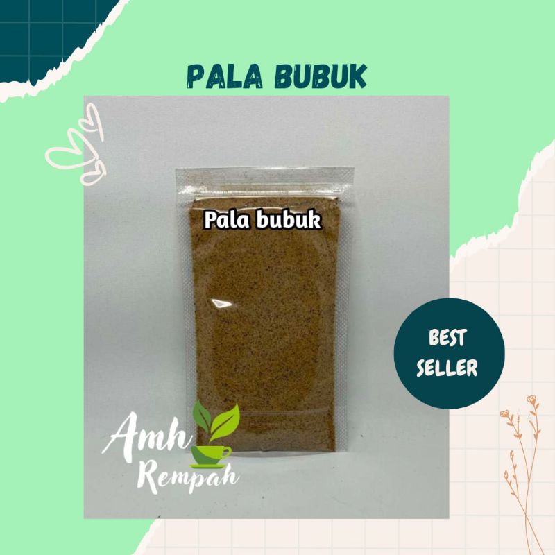 Jual Biji pala bubuk murni kemasan 50gram bersih | Shopee Indonesia