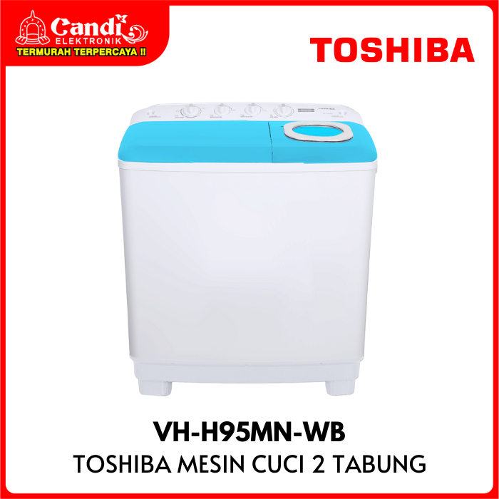 Jual TOSHIBA MESIN CUCI VH-H95MN-WB 8,5 KG TWIN TUB 2 TABUNG