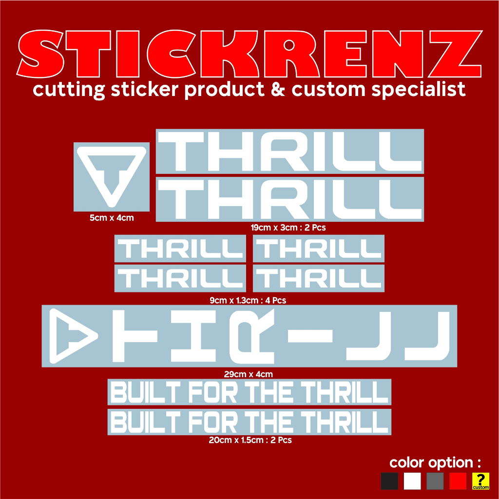 Jual Cutting Sticker Stiker Frame Sepeda Roadbike, MTB, Thrill 03 ...