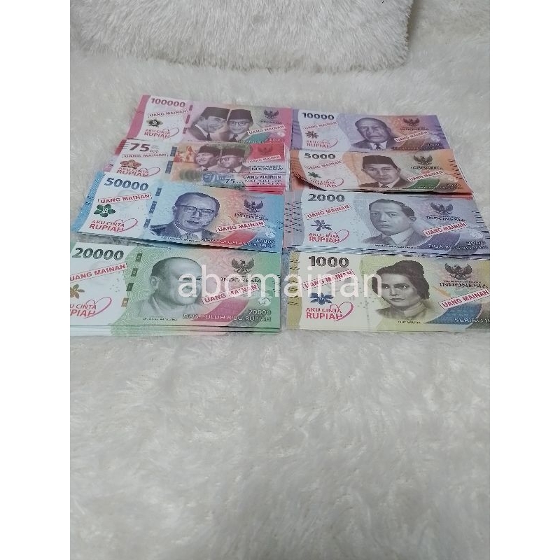 Jual 100 LEMBAR UANG MAINAN VERSI TERBARU LENGKAP | Shopee Indonesia