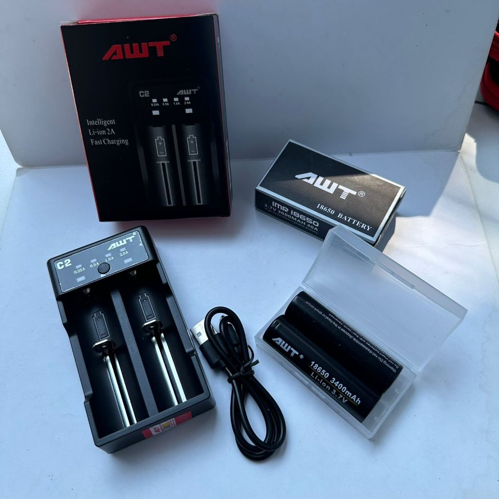 Jual CHARGER BTRE CHARGER C2 FREE 2 PC BATERAI 18650 3000MAH | Shopee ...