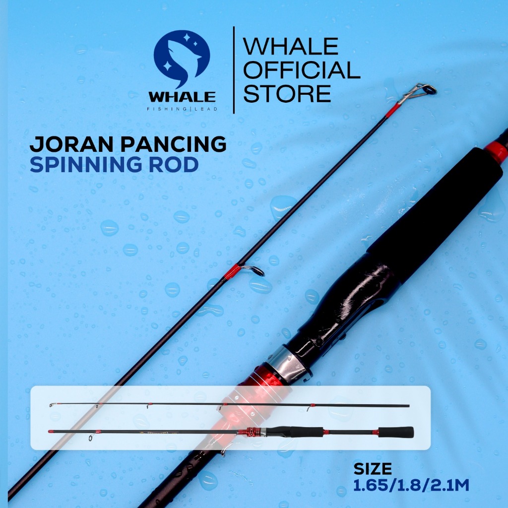 Jual WHALE Joran Pancing 1.65m/1.8m/2.1m Fishing Rod Carbon Fiber Joran ...