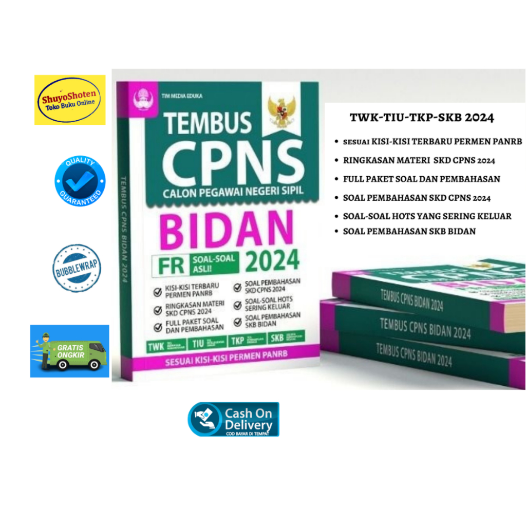 Jual BUKU TEMBUS CPNS BIDAN 2024 - TWK-TIU-TKP-SKB | Shopee Indonesia