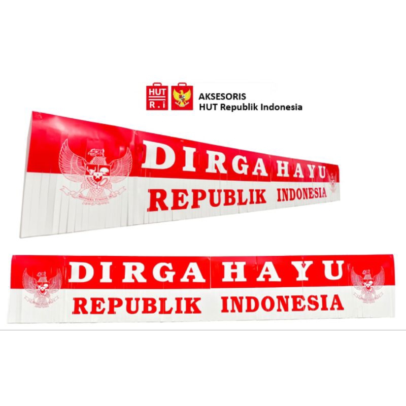 Jual Bendera rumbai Tirai dirgahayu Bendera Merah putih Garuda Lespang ...