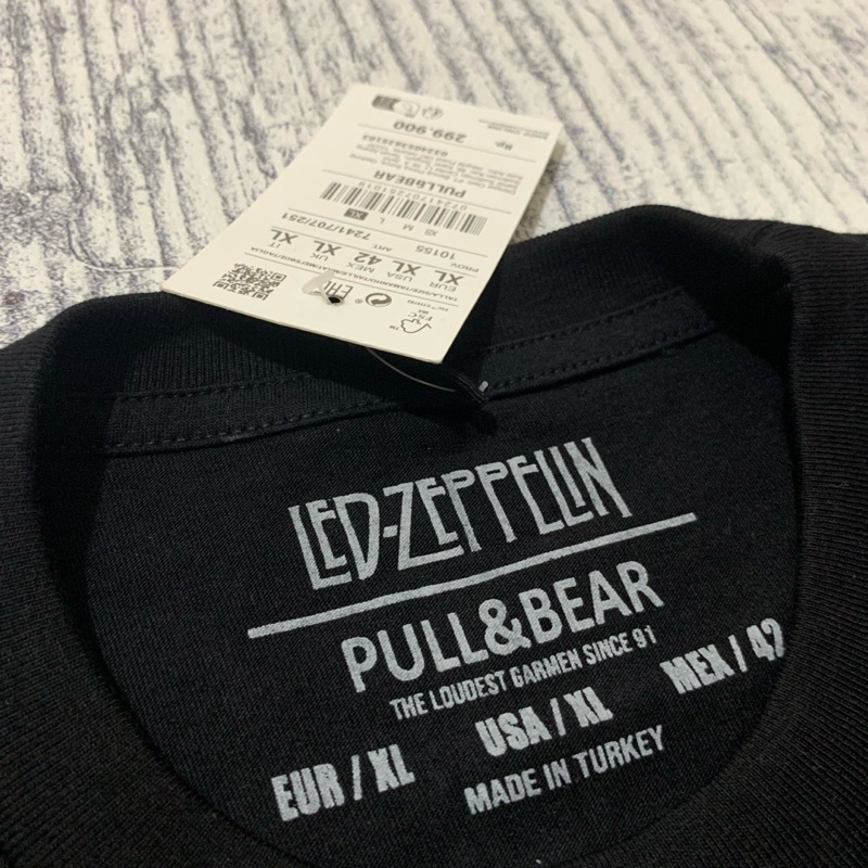 Jual Baju Kaos Pull Bear Oversize Led Zeppelin T Shirt Band Vintage Led Zeppelin Shopee Indonesia