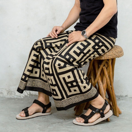 Sarung Pria Motif Kufi Hijaiyah Palaikat Sarung Sholat Sarung Batik Pekalongan Kain Rayon Super