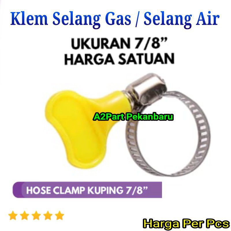 Jual Klem Selang Kompor Gas Klem Selang Air 7/8 Hose Clamp Model Kuping ...